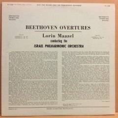 BEETHOVEN OVERTURES, LORIN MAAZEL, ISRAEL PHIL. (1963) 2.EL PLAK