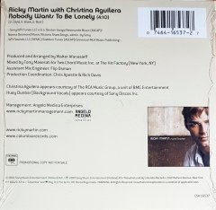 RICKY MARTIN - NOBODY WANTS TO BE LONELY (2001) COLUMBIA PROMO SINGLE CD SIFIR