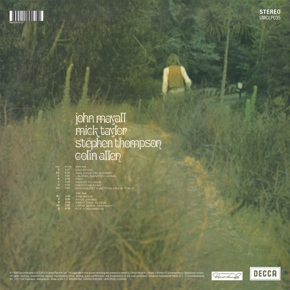 JOHN MAYALL - BLUES FROM LAUREL CANYON (1968) - LP 180GR 2023 EDITION SIFIR PLAK