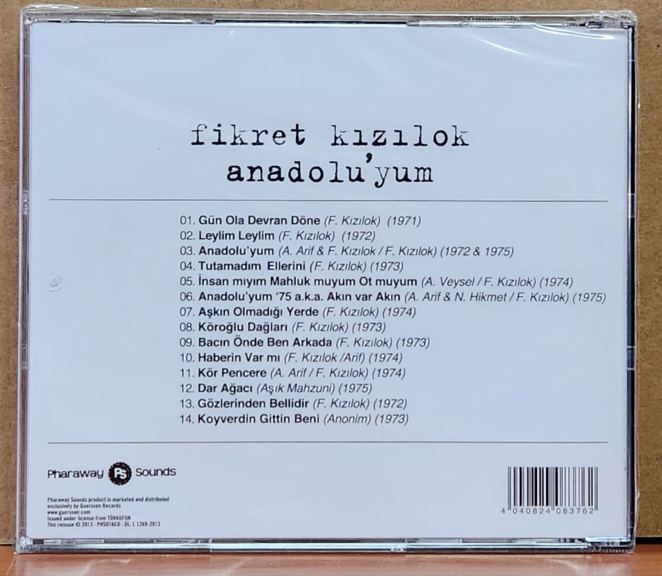 FİKRET KIZILOK - ANADOLU'YUM (2013) - CD COMPILATION SIFIR