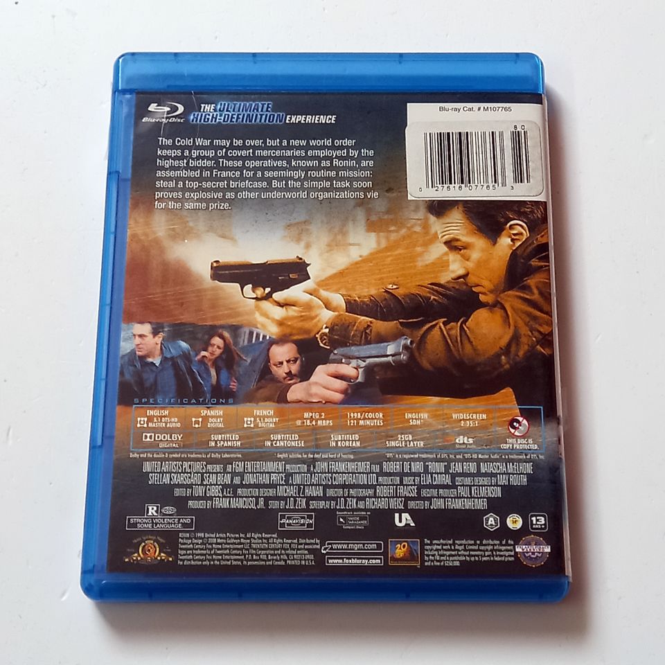 RONIN - ROBERT DE NIRO, JEAN RENO, NATASCHA MCELHONE, YÖN.: JOHN FRANKENHEIMER - BLU-RAY 2.EL TÜRKÇE ALTYAZI YOKTUR
