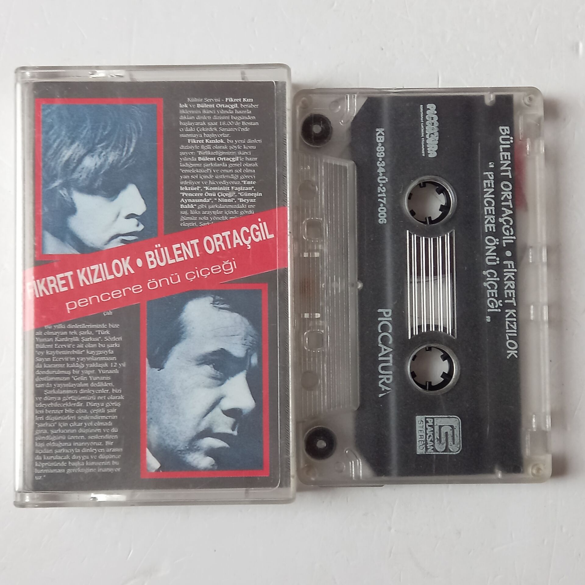 FİKRET KIZILOK, BÜLENT ORTAÇGİL - PENCERE ÖNÜ ÇİÇEĞİ (1989) - KASET 2.EL