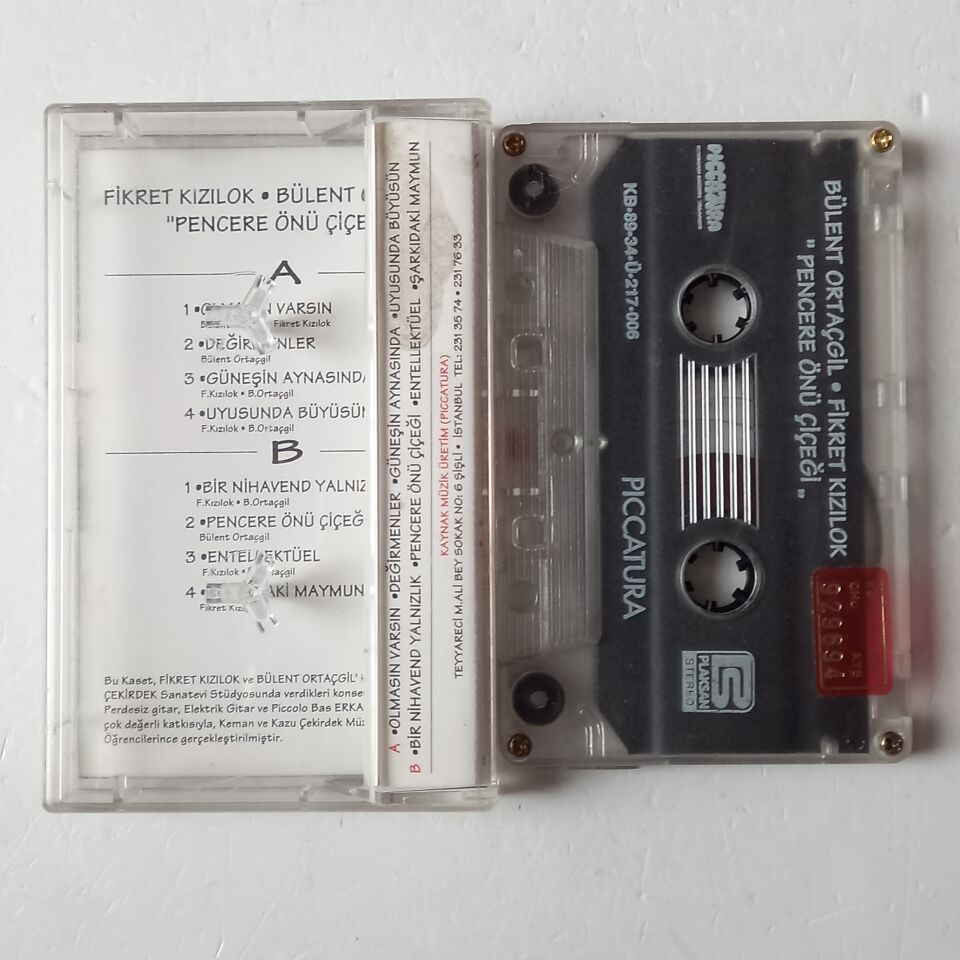 FİKRET KIZILOK, BÜLENT ORTAÇGİL - PENCERE ÖNÜ ÇİÇEĞİ (1989) - KASET 2.EL