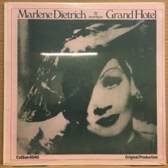 MARLENE DIETRICH - GRAND HOTEL, ESKİ BASKI SIFIR PLAK