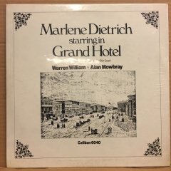 MARLENE DIETRICH - GRAND HOTEL, ESKİ BASKI SIFIR PLAK