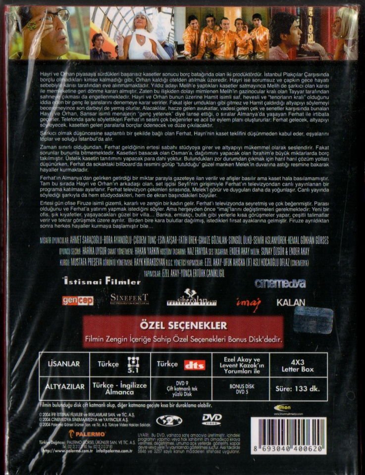 NEREDESİN FİRUZE - EZEL AKAY - DEMET AKBAĞ, ÖZCAN DENİZ - 2xDVD DIGIPAK AMBALAJINDA SIFIR