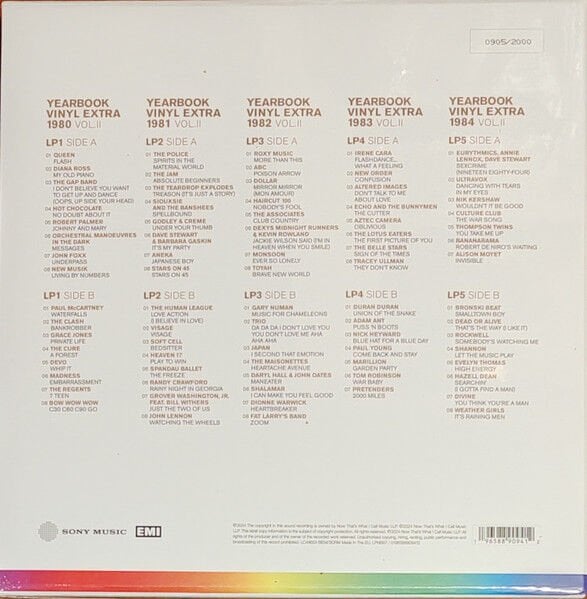 NOW YEARBOOK EXTRA '80-'84 (VOLUME II) - VARIOUS ARTISTS  (2024) - 5LP COMPILATION LIMITED NUMBERED EDITION COLOURED VINYL SIFIR PLAK