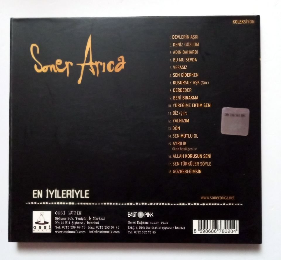 SONER ARICA – EN İYİLERİYLE SONER ARICA (2007) - CD 2.EL