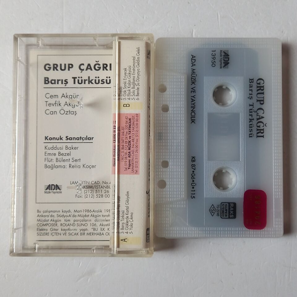 GRUP ÇAĞRI - BARIŞ TÜRKÜSÜ (1987) - KASET 2.EL