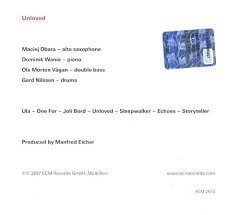 MACIEJ OBARA QUARTET - UNLOVED (2017) - CD ECM RECORDS SIFIR