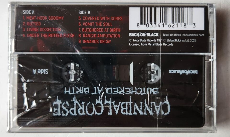 CANNIBAL CORPSE – BUTCHERED AT BIRTH (1991) - KASET 2025 REISSUE SIFIR