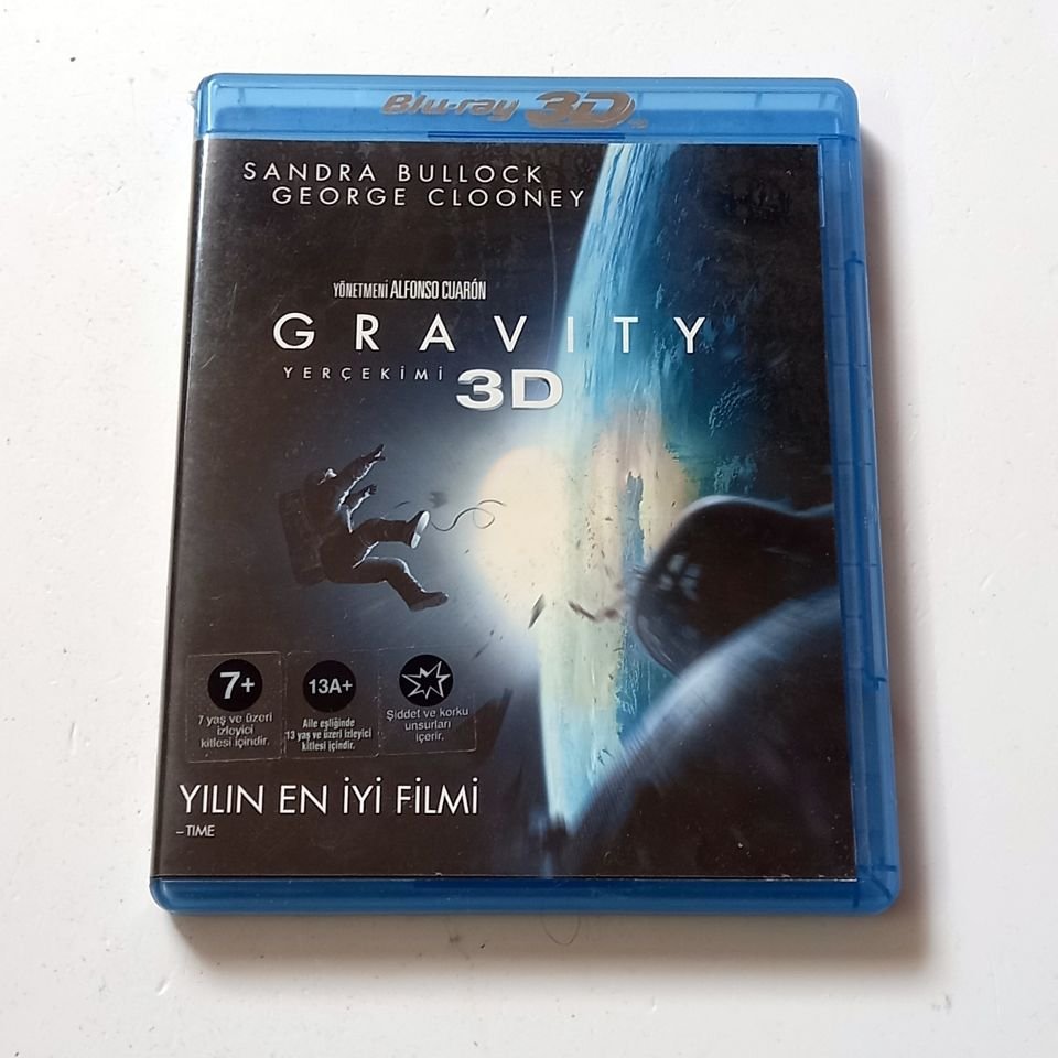 GRAVITY / YERÇEKİMİ - SANDRA BULLOCK, GEORGE CLOONEY, YÖN.: ALFONSO CUARON - BLU-RAY 3D + BLU-RAY 2.EL