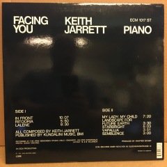 KEITH JARRETT - FACING YOU 180 GRAM 2.EL PLAK