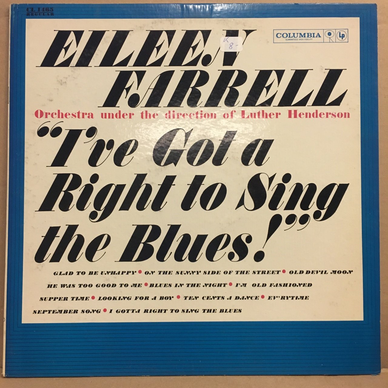 EILEEN FARRELL - I'VE GOT A RIGHT TO SING THE BLUES (1960) MONO 2.EL PLAK