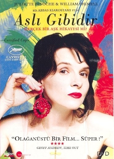 ASLI GİBİDİR - CERTIFIED COPY - JULIETTE BINOCHE - WILLIAM SHIMELL - ABBAS KIAROSTAMI - DVD 2.EL