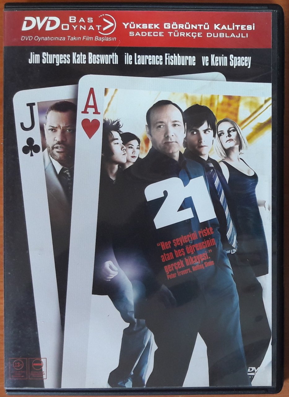 21 - JIM STURGESS - KEVIN SPACEY - BAS OYNAT DVD 2.EL