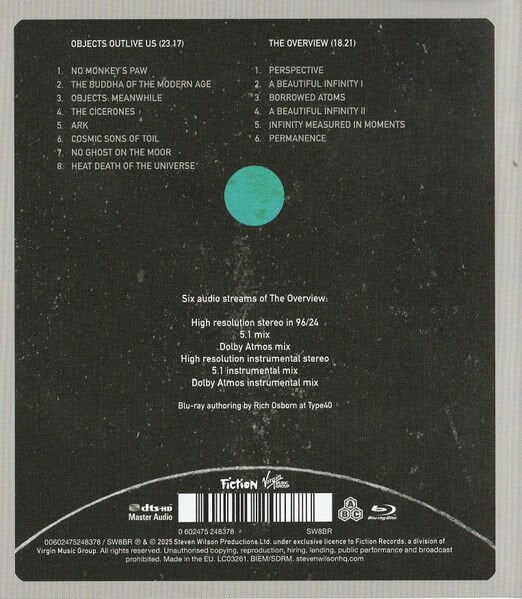 STEVEN WILSON – THE OVERVIEW (2025) - BLU-RAY AUDIO AMBALAJINDA SIFIR