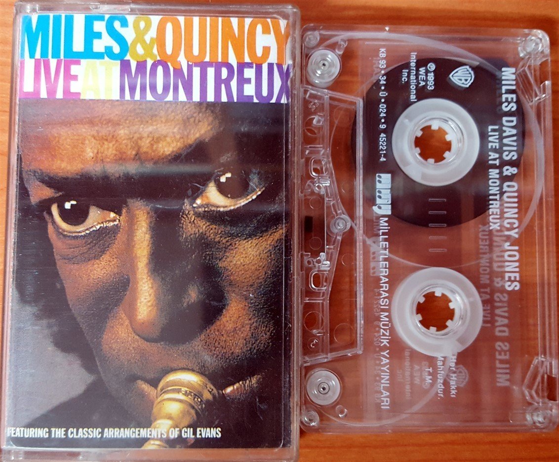 MILES DAVIS & QUINCY JONES - LIVE AT MONTREUX (1993) MMY CASSETTE MADE IN TURKEY ''USED''