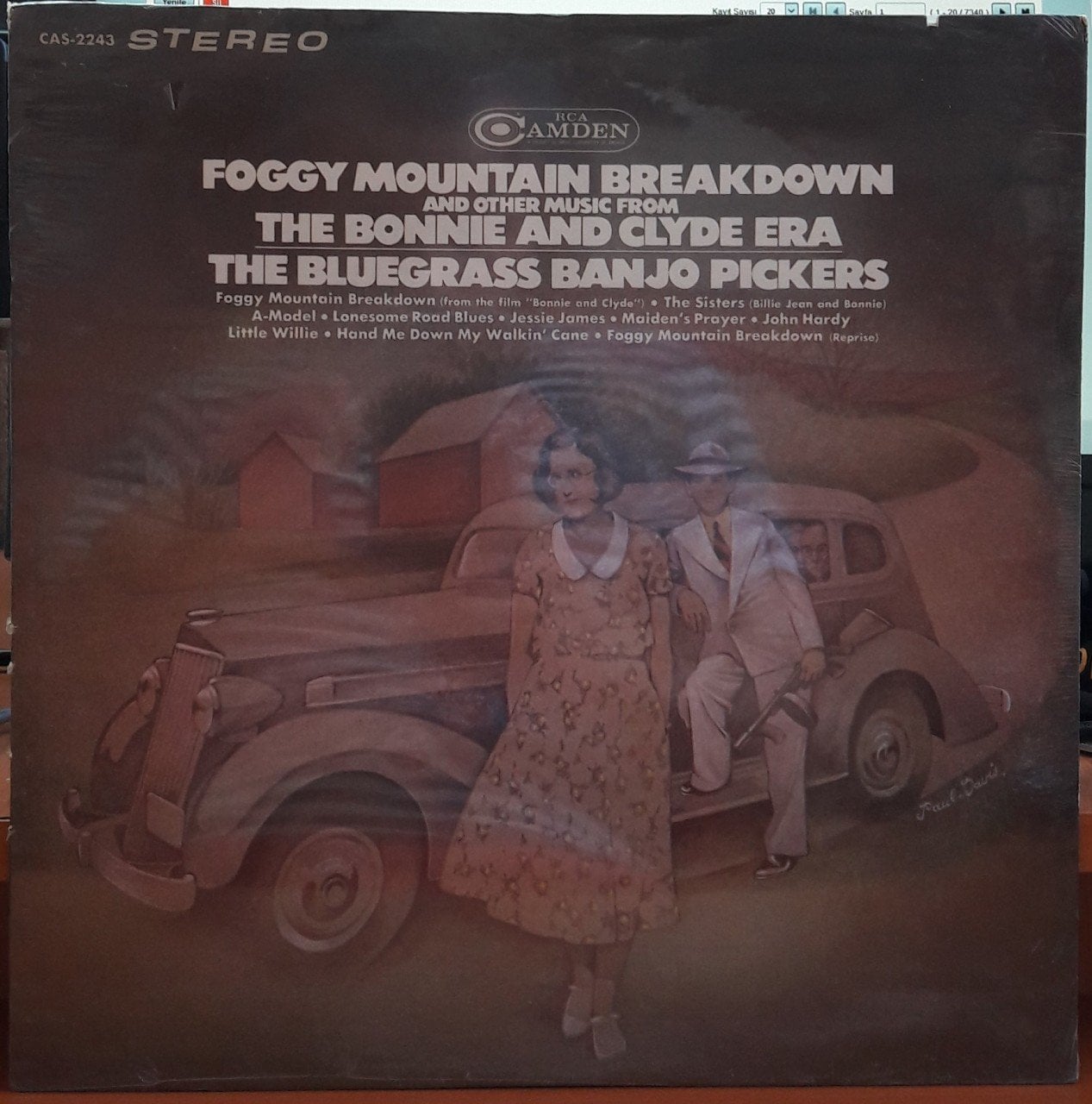 THE BLUEGRASS BANJO PICKERS - FOGGY MOUNTAIN BREAKDOWN THE BONNIE AND CLYDE ERA (1968) - DÖNEM BASKISI SIFIR PLAK