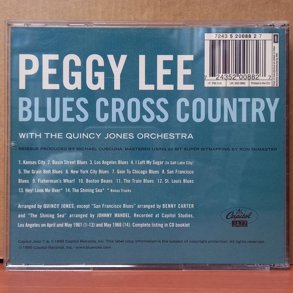 PEGGY LEE – BLUES CROSS COUNTRY (1999) - CD 2.EL