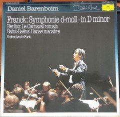 FRANCK: SYMPHONY, BERLIOZ: LE CARNAVAL ROMAIN, SAINT-SAENS: DANSE MACABRE, ORCHESTRE DE PARIS, DANEL BARENBOIM - LP 2.EL