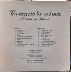 MANOLO - CONCIERTO DE AMOR - PLAK 2.EL