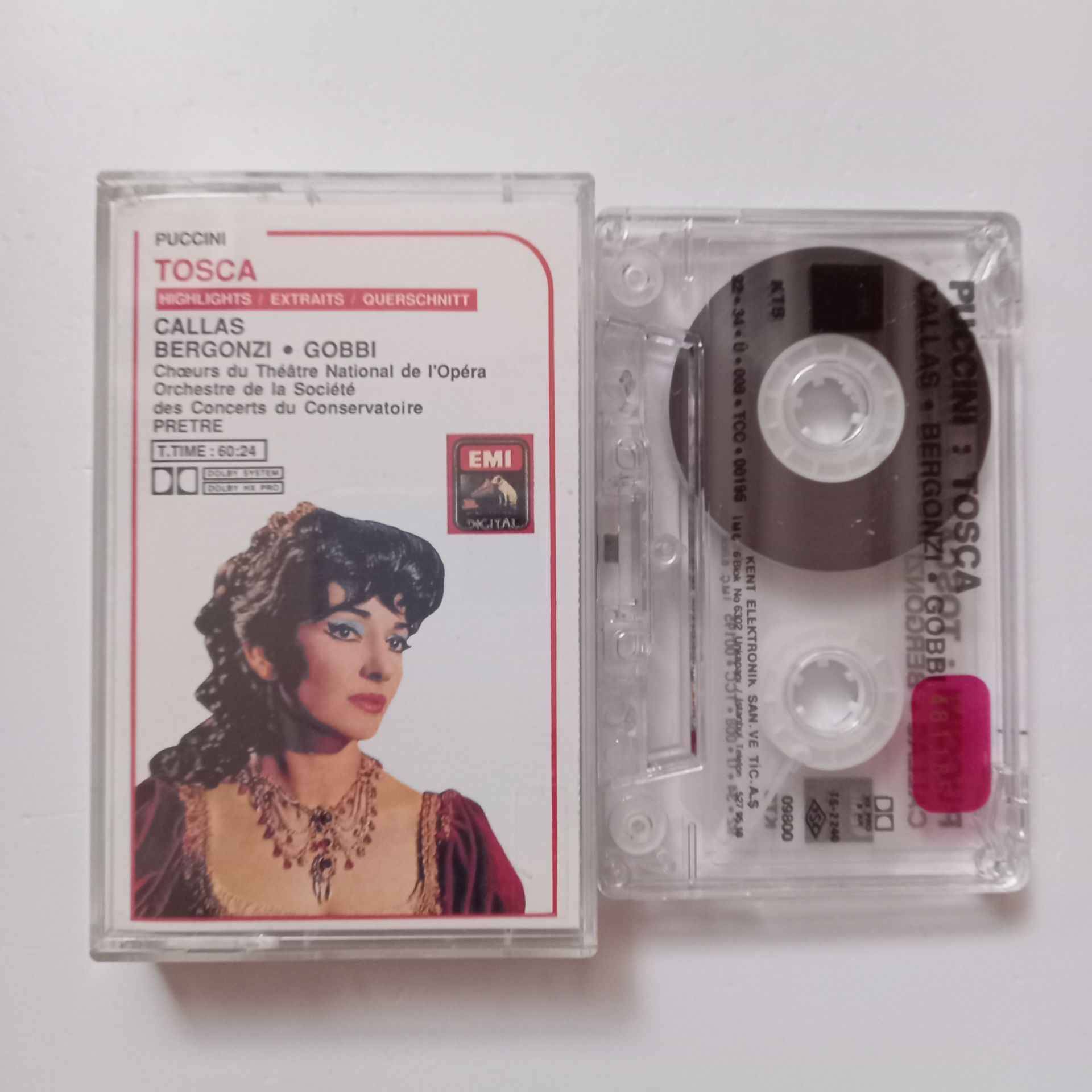 PUCCINI: TOSCA / CALLAS, BERGONZI, GOBBI (1992) - KASET 2.EL