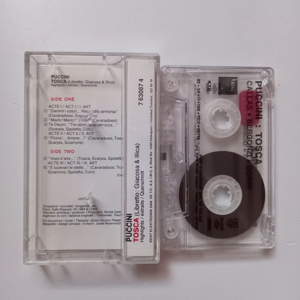 PUCCINI: TOSCA / CALLAS, BERGONZI, GOBBI (1992) - KASET 2.EL