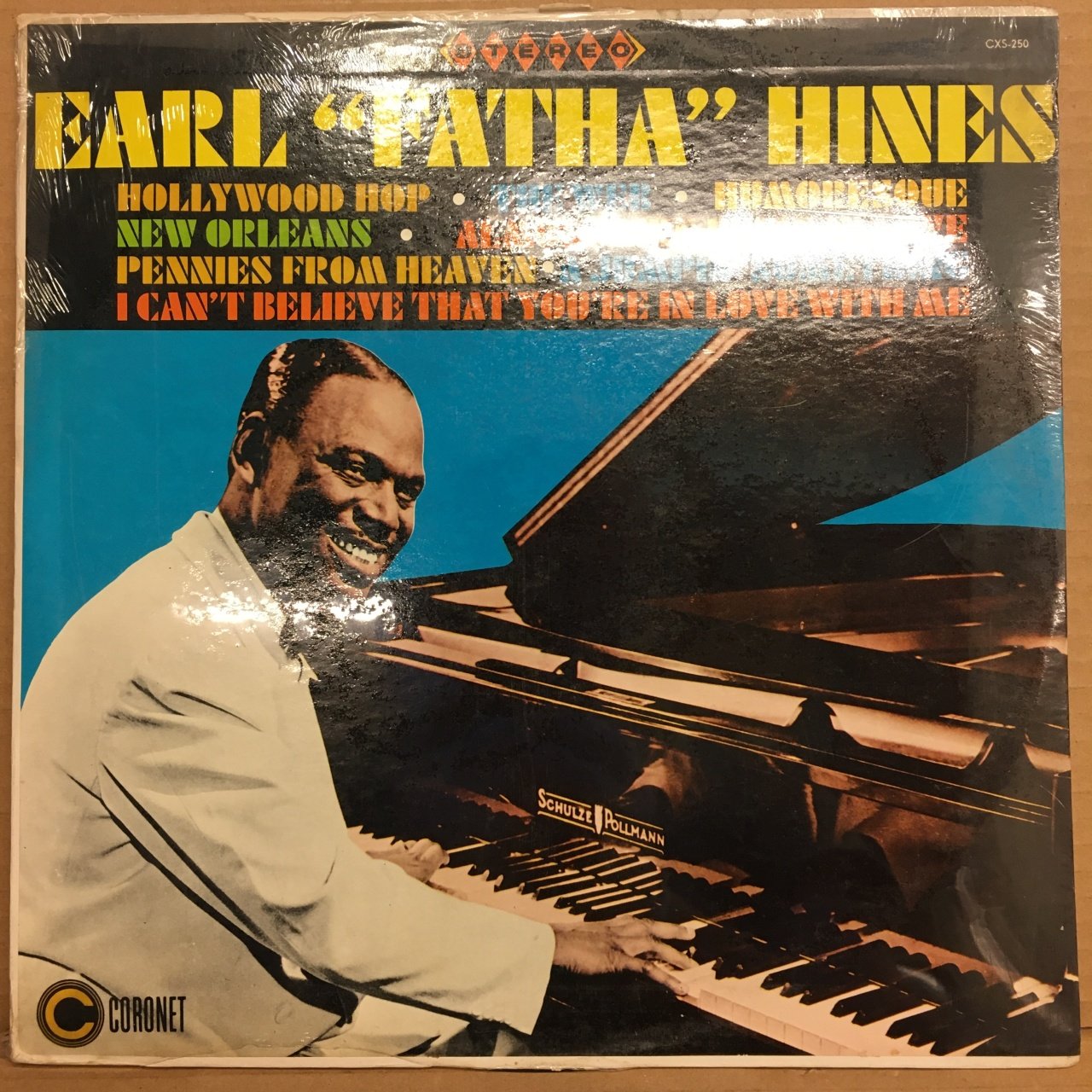 EARL ''FATHA'' HINES CORONET RECORDS 1964 SIFIR PLAK