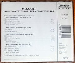 MOZART - FLUTE CONCERTOS 1&2 / HORN CONCERTOS 1&3 / KURT BERGER, BERND HEISER, VIENNA MOZART ENSEMBLE, HERBERT KRAUS (1989) LASERLIGHT CD 2.EL