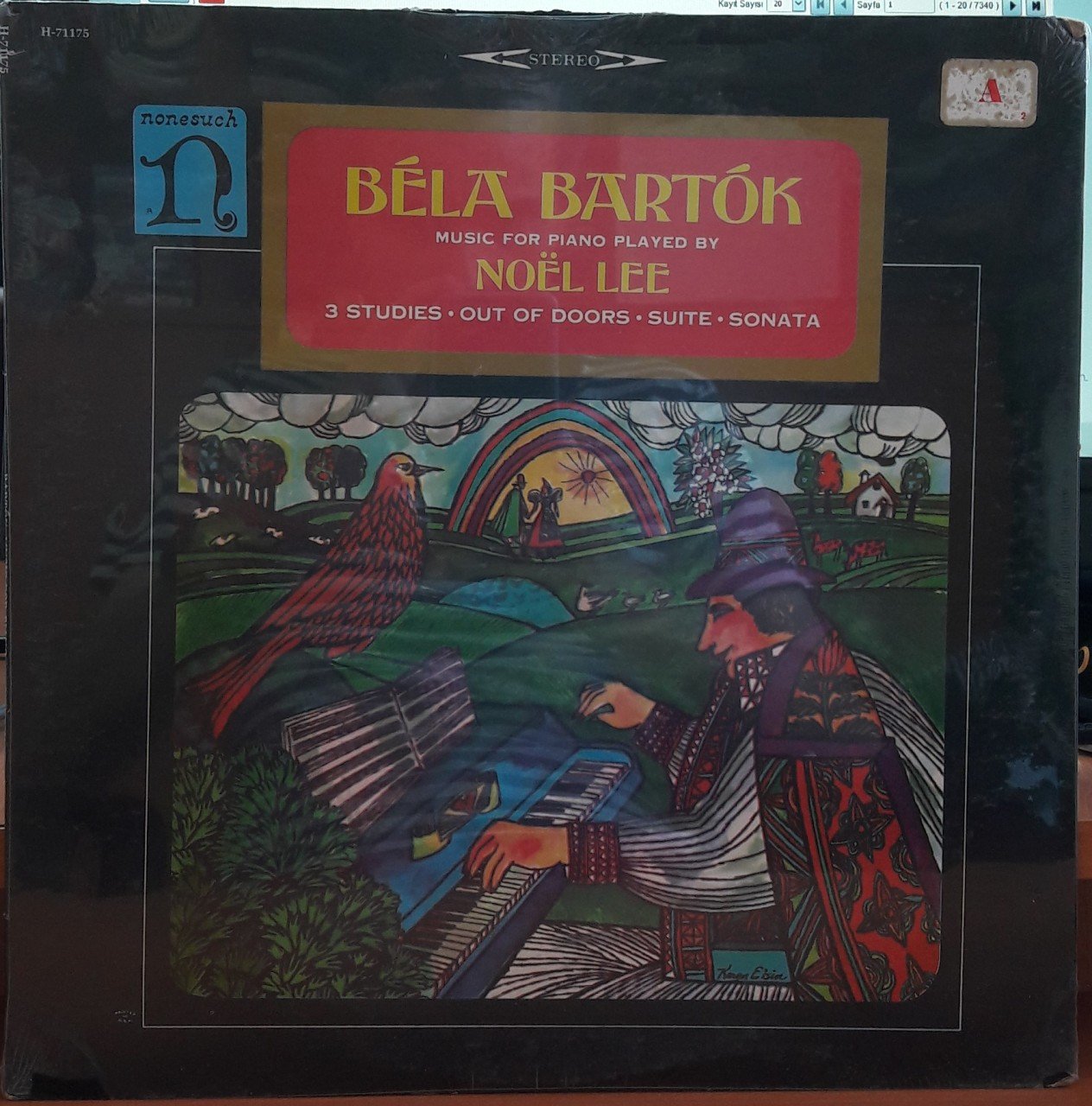 BARTÓK: MUSIC FOR PIANO, NOËL LEE - DÖNEM BASKISI SIFIR PLAK