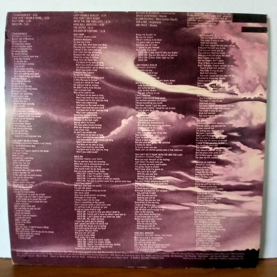 DEEP PURPLE – STORMBRINGER (1975) - YERLİ BASKI LP 2.EL PLAK