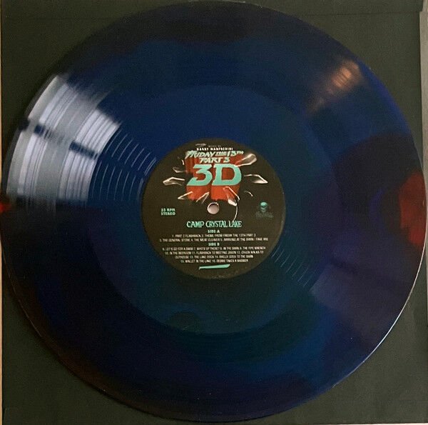 FRIDAY THE 13TH PART 3 3D (1982) - SOUNDTRACK / MUSIC BY HARRY MANFREDINI (2016) - 2xLP 2025 METALLIC RED & BLUE SWIRLED COLOURED EDITION LENTICULAR GATEFOLD COVER SIFIR PLAK
