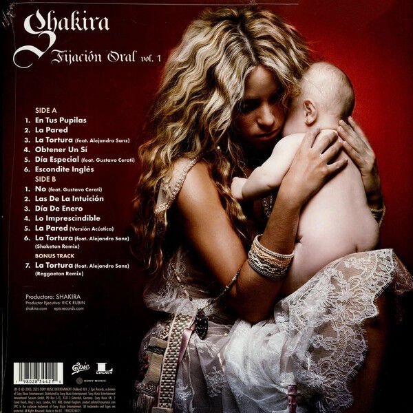SHAKIRA - FIJACION ORAL VOL 1  (2005) - LP 2025 RED COLOURED EDITION SIFIR PLAK