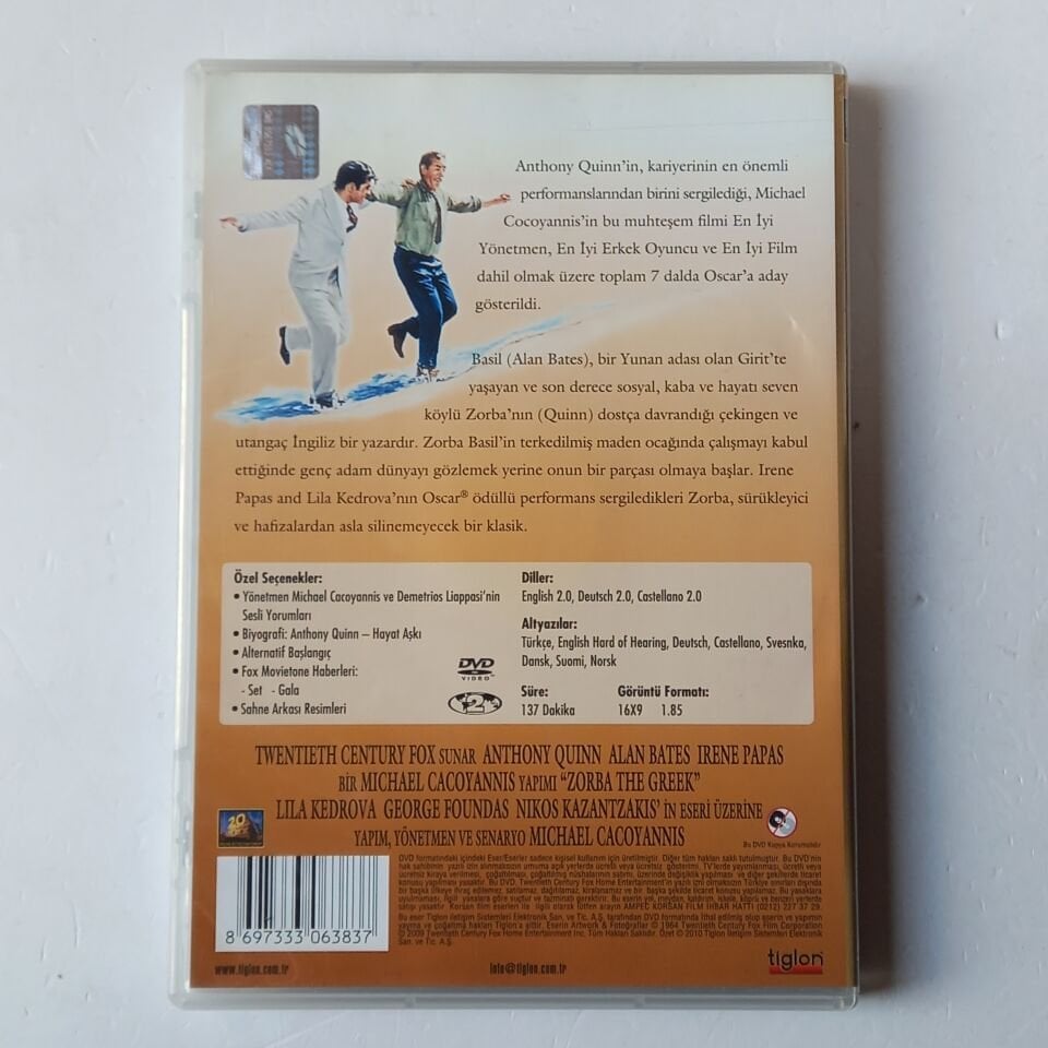 ZORBA THE GREEK - ANTHONY QUINN, ALAN BATES, IRENE PAPAS - DVD 2.EL