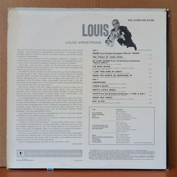 LOUIS ARMSTRONG – LOUIS (1966) - LP 2.EL PLAK