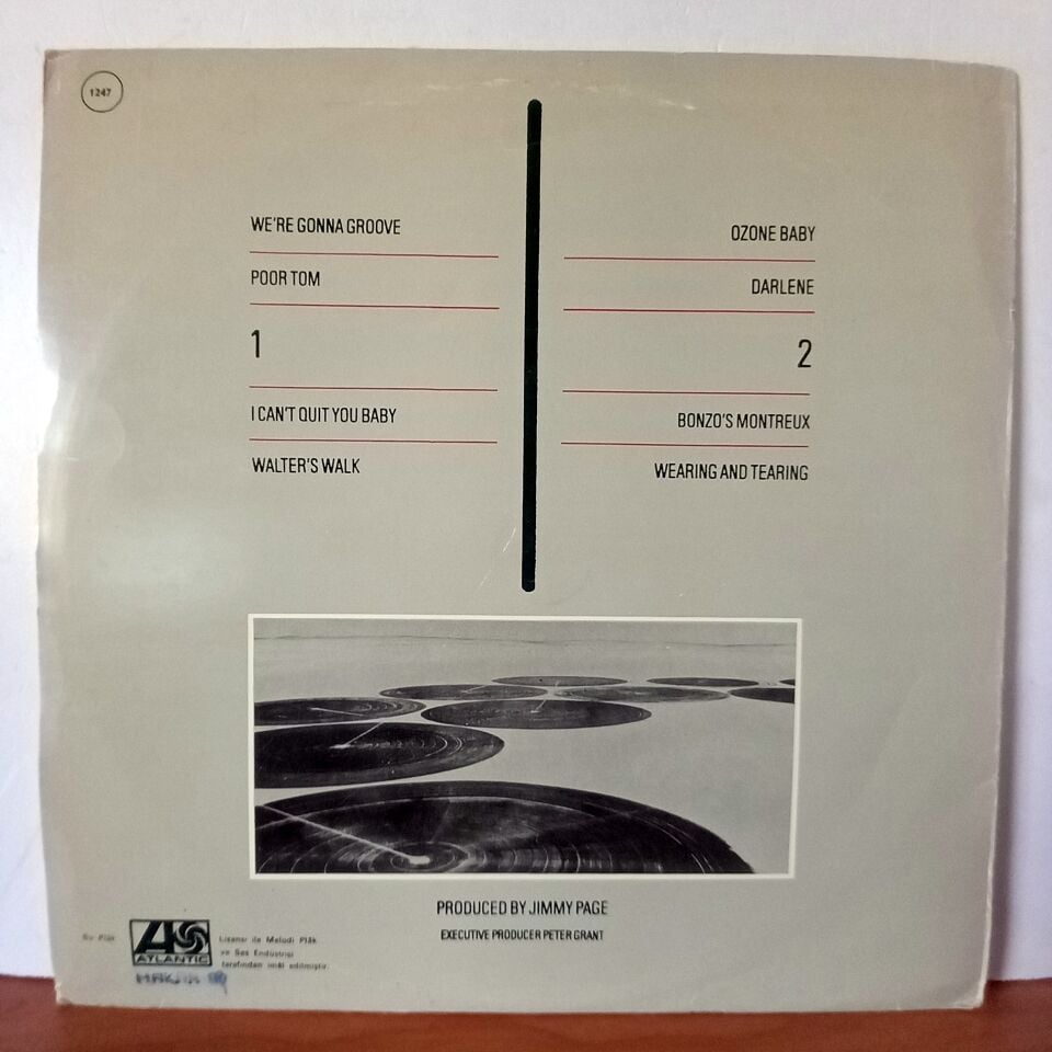 LED ZEPPELIN – CODA (1982) - YERLİ BASKI LP 2.EL PLAK