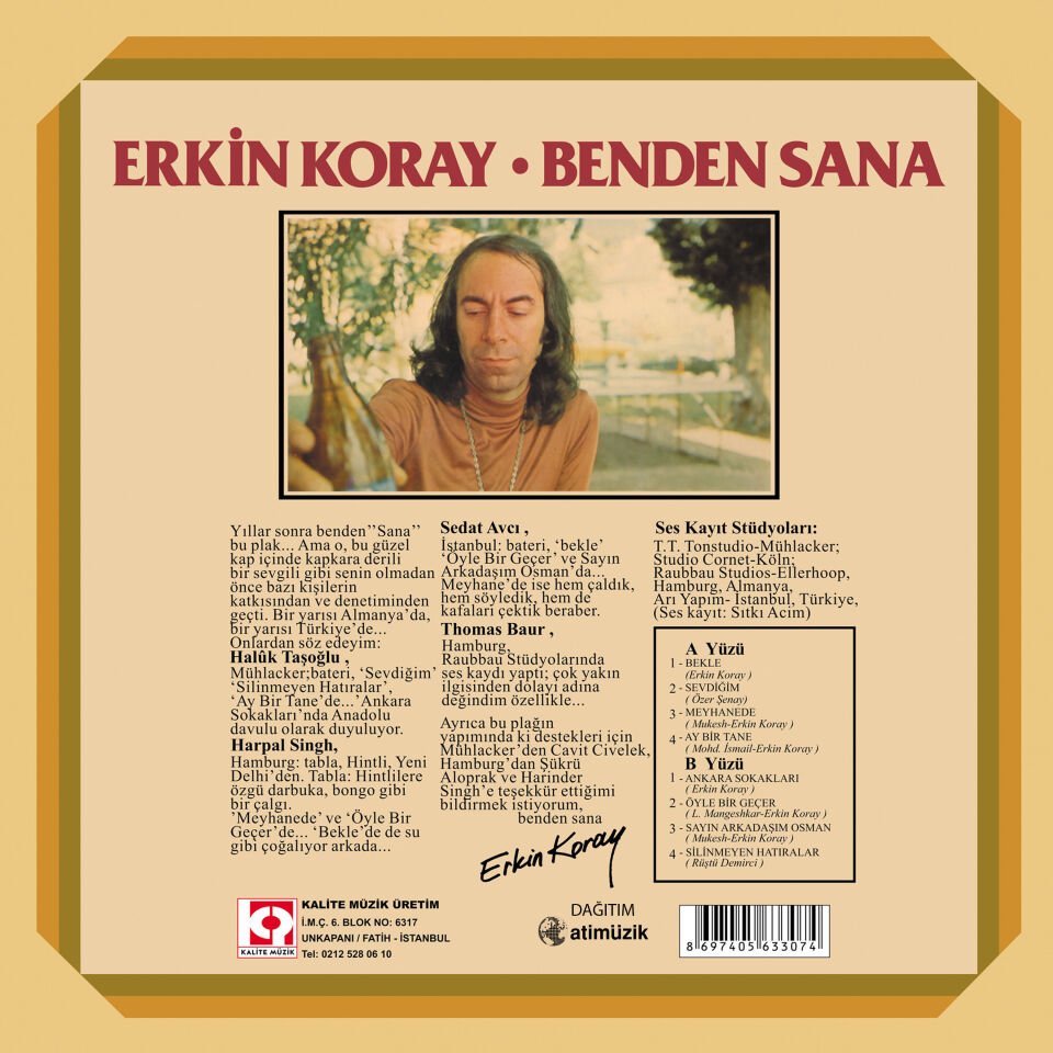 ERKİN KORAY - BENDEN SANA (1982) LP 2026 RENKLİ SIFIR PLAK