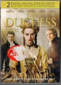 DÜŞES - THE DUCHESS - KEIRA KNIGHTLEY - RALP FIENNES - CHARLOTTE RAMPLING - DVD SIFIR - KARTON CEKETLİ