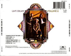 CREAM - LIVE CREAM VOLUME II (1972) - CD 1997 RM EDITION 2.EL