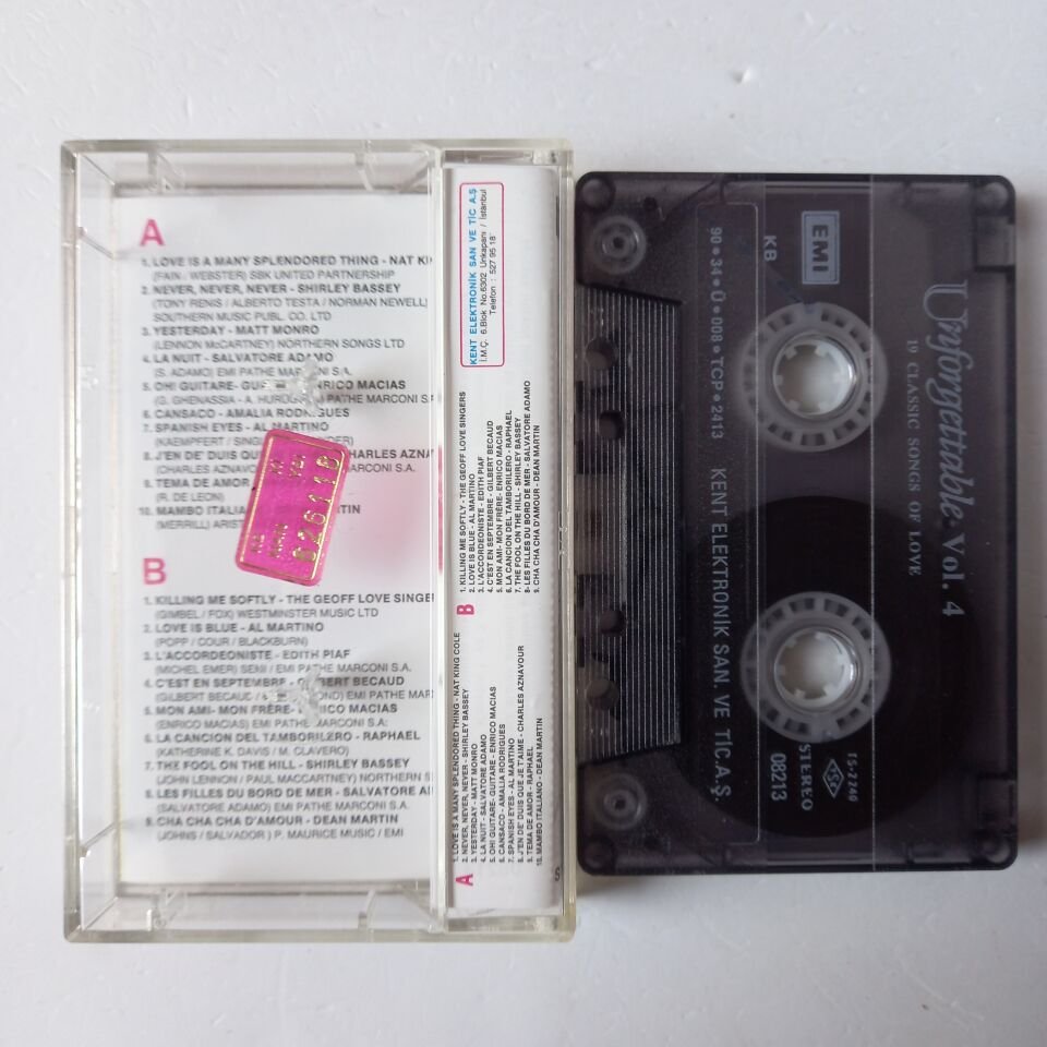 UNFORGETTABLE VOL.4 / 19 CLASSIC SONGS OF LOVE (1990) - KASET 2.EL