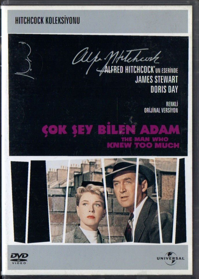 THE MAN WHO KNEW TOO MUCH - ÇOK ŞEY BİLEN ADAM - ALFRED HITCHCOCK - DORIS DAY, JAMES STEWART - DVD 2.EL