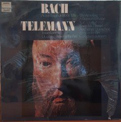 BACH: ACTUS TRAGICUS, TELEMANN: TRAUERKANTANTE (1968) - DÖNEM BASKISI SIFIR PLAK