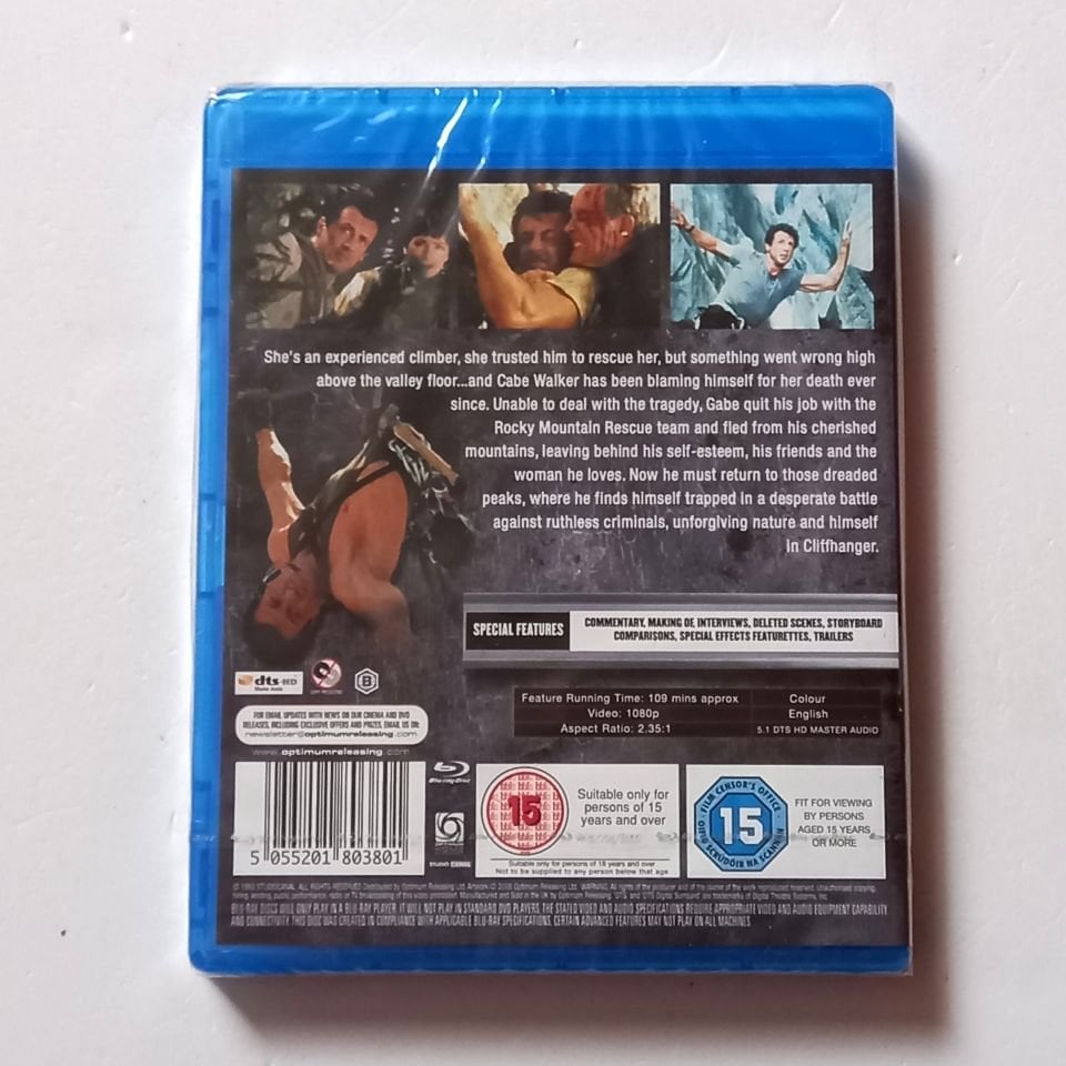 CLIFFHANGER - SYLVESTER STALLONE, JOHN LITHGOW, MICHAEL ROOKER - YÖN.: RENNY HARLIN - BLU-RAY REGION B ALTYAZI YOKTUR SIFIR