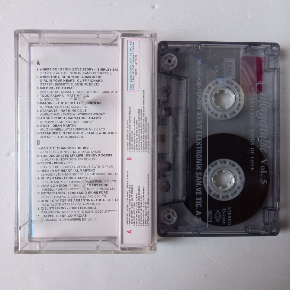 UNFORGETTABLE VOL.5 / 19 CLASSIC SONGS OF LOVE (1990) - KASET 2.EL