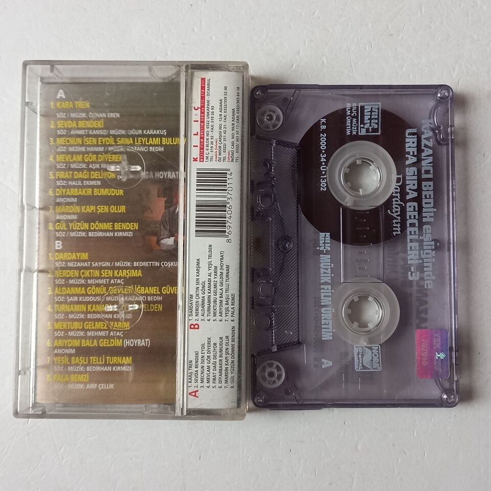 KAZANCI BEDİH EŞLİĞİNDE ŞANLIURFA SIRA GECELERİ 3 / DARDAYIM (2000) - KASET 2.EL