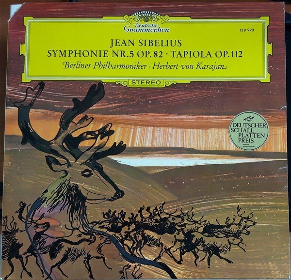 SIBELIUS: SYMPHONY NO:5, TAPIOLA BERLINER PHILHARMONIKER, KARAJAN - LP 2.EL