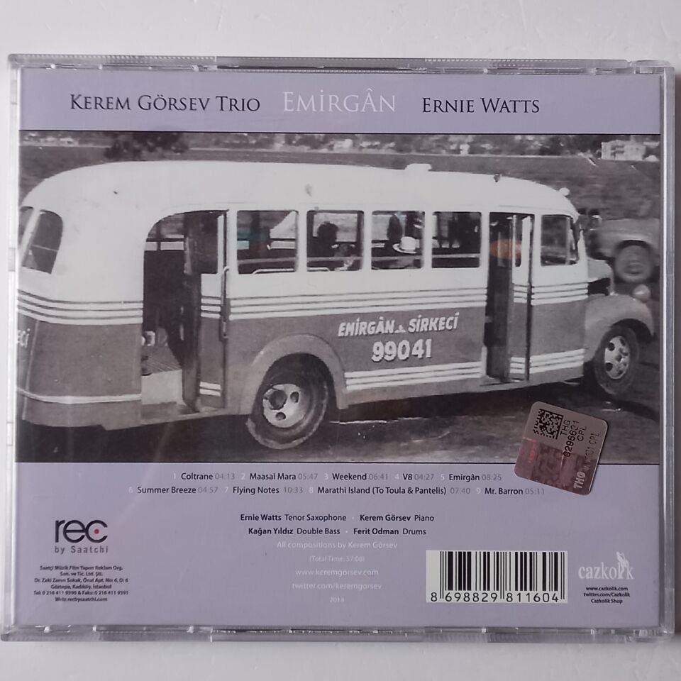 KEREM GÖRSEV TRIO AND ERNIE WATTS – EMIRGAN (2014) - İMZALI CD 2.EL