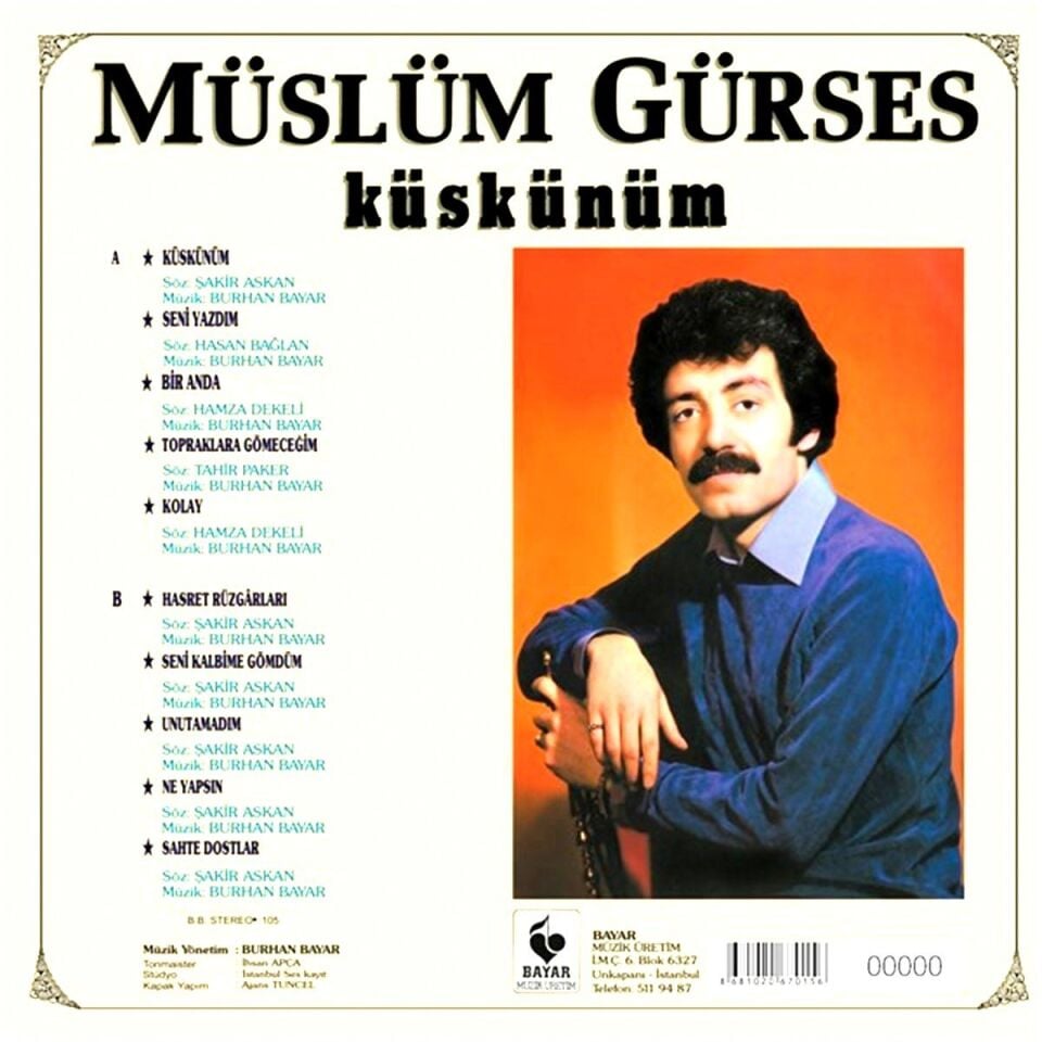MÜSLÜM GÜRSES - KÜSKÜNÜM (1986) - LP 2025 BASIM SIFIR PLAK