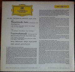 HANDEL: WATER MUSIC, ROYAL FIREWORKS, BERLINER PHILHARMONIKER, RAFAEL KUBELIK - LP 2.EL